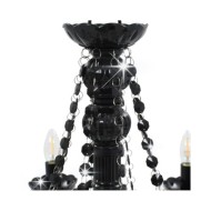 Lustre à perles Noir 8 ampoules E14