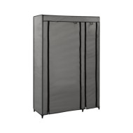 Garde-robes pliables 2 pcs Gris 110x45x175 cm Tissu