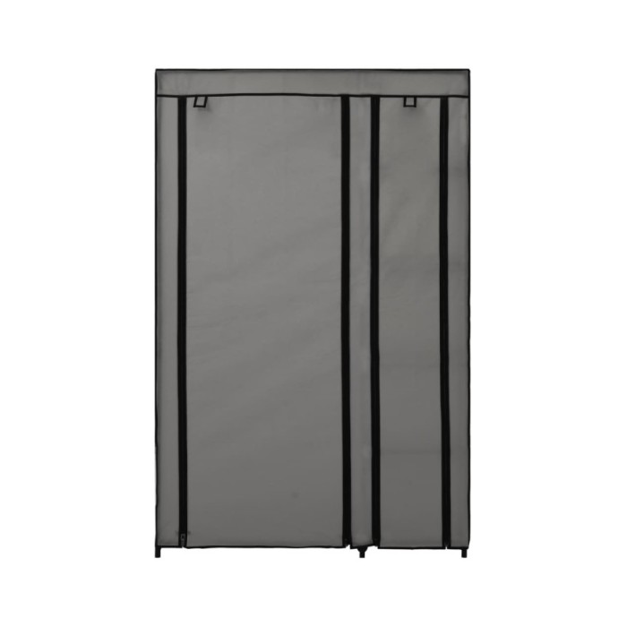 Garde-robes pliables 2 pcs Gris 110x45x175 cm Tissu
