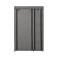 Garde-robes pliables 2 pcs Gris 110x45x175 cm Tissu