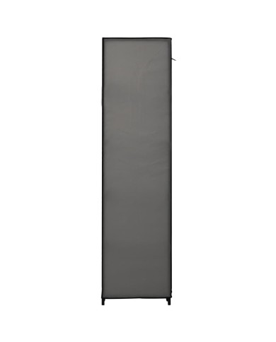 Garde-robes pliables 2 pcs Gris 110x45x175 cm Tissu