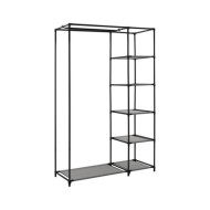 Garde-robes pliables 2 pcs Gris 110x45x175 cm Tissu