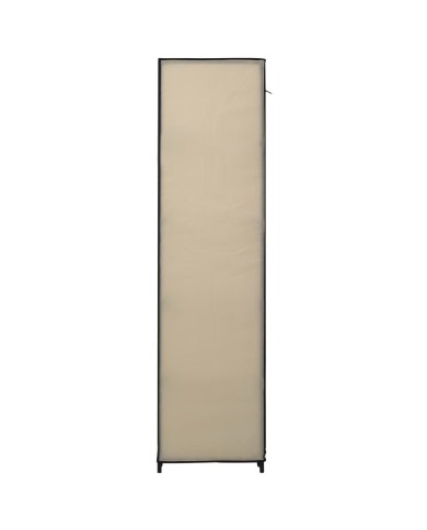 Armoire avec compartiments et tiges Crème 150x45x176 cm Tissu