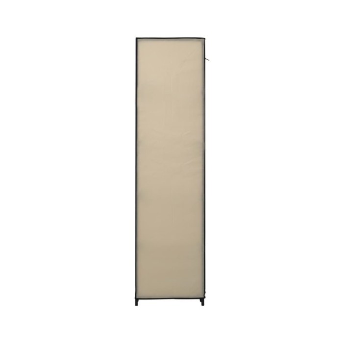Armoire avec compartiments et tiges Crème 150x45x176 cm Tissu
