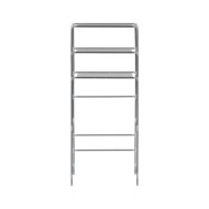 Support de rangement à 3 niveaux Argenté 69x28x169 cm