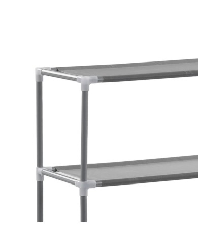 Support de rangement à 3 niveaux Argenté 69x28x169 cm