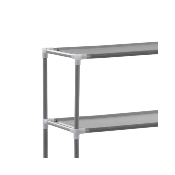 Support de rangement à 3 niveaux Argenté 69x28x169 cm