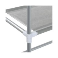 Support de rangement à 3 niveaux Argenté 69x28x169 cm