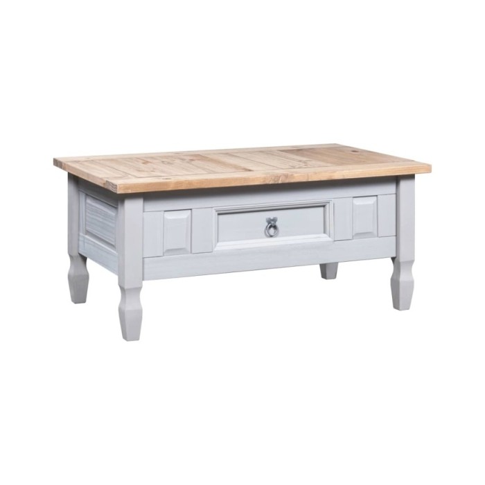 Table basse Pin mexicain Gamme Corona Gris 100x60x45 cm
