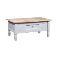 Table basse Pin mexicain Gamme Corona Gris 100x60x45 cm