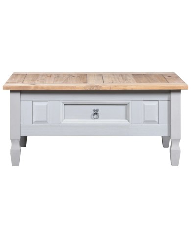 Table basse Pin mexicain Gamme Corona Gris 100x60x45 cm