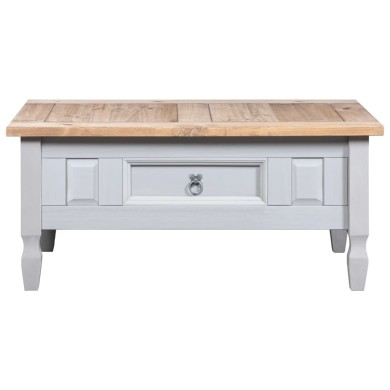 Table basse Pin mexicain Gamme Corona Gris 100x60x45 cm