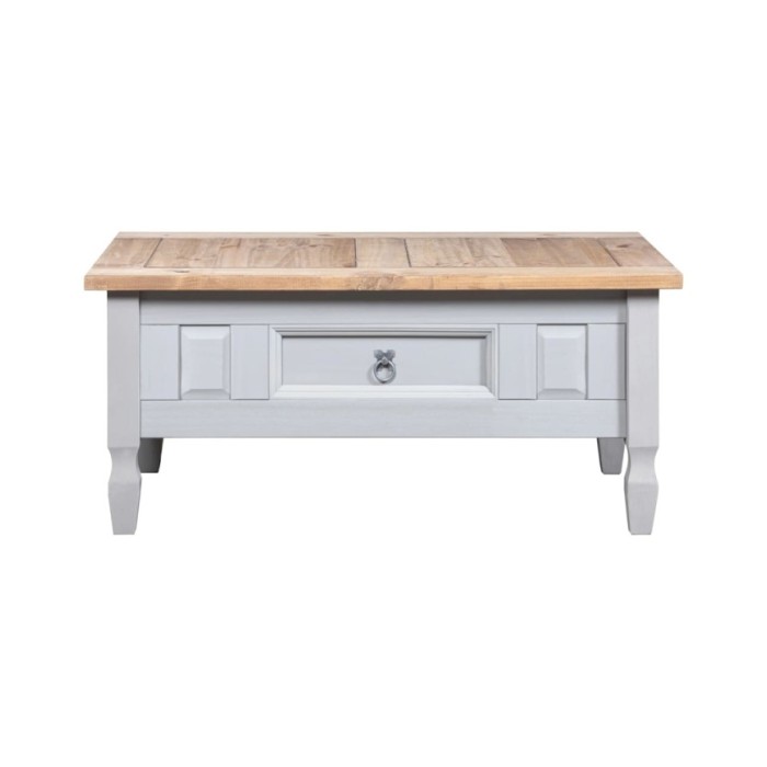 Table basse Pin mexicain Gamme Corona Gris 100x60x45 cm