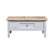 Table basse Pin mexicain Gamme Corona Gris 100x60x45 cm
