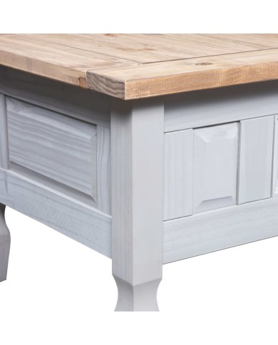 Table basse Pin mexicain Gamme Corona Gris 100x60x45 cm