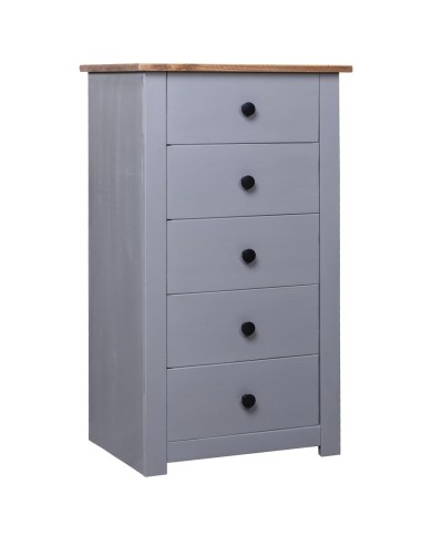 Buffet Gris 46x40x89 cm Pin Gamme Panama