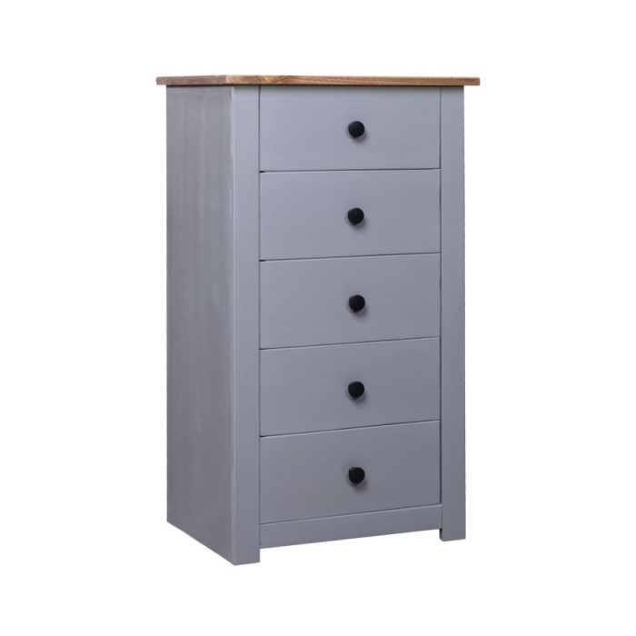 Buffet Gris 46x40x89 cm Pin Gamme Panama