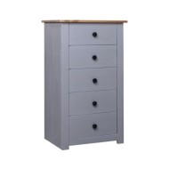 Buffet Gris 46x40x89 cm Pin Gamme Panama