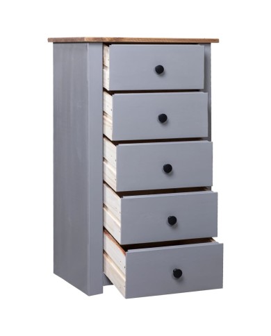 Buffet Gris 46x40x89 cm Pin Gamme Panama