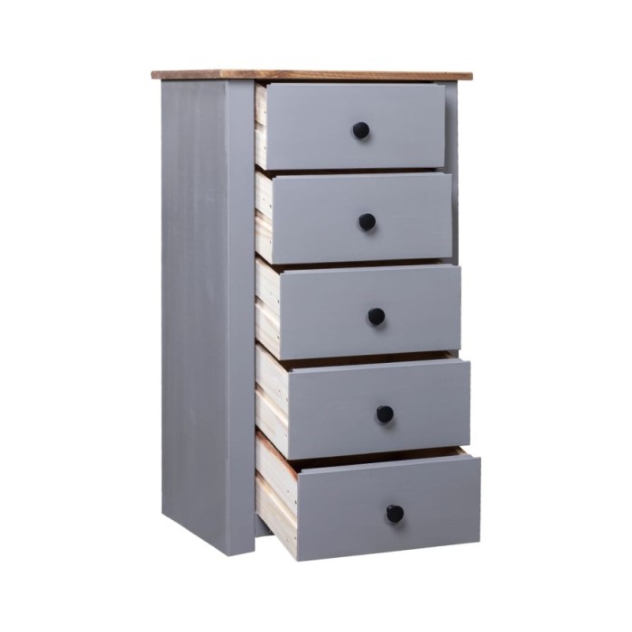 Buffet Gris 46x40x89 cm Pin Gamme Panama