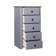 Buffet Gris 46x40x89 cm Pin Gamme Panama