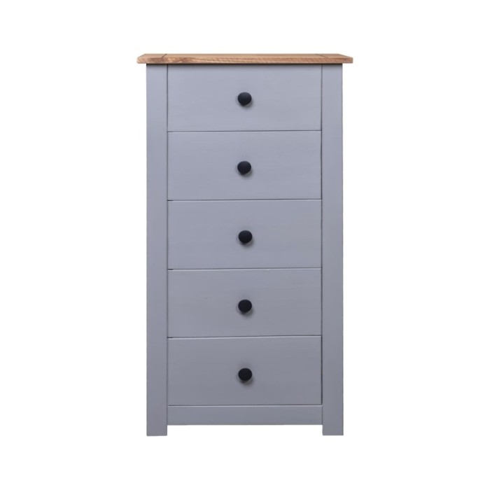 Buffet Gris 46x40x89 cm Pin Gamme Panama