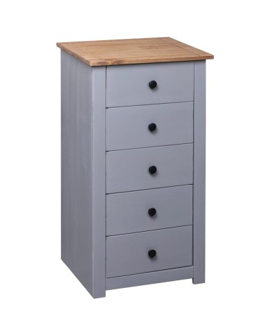 Buffet Gris 46x40x89 cm Pin Gamme Panama