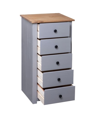 Buffet Gris 46x40x89 cm Pin Gamme Panama