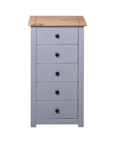 Buffet Gris 46x40x89 cm Pin Gamme Panama