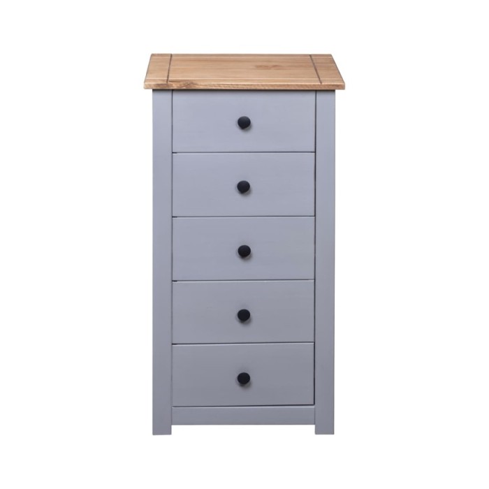 Buffet Gris 46x40x89 cm Pin Gamme Panama