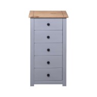 Buffet Gris 46x40x89 cm Pin Gamme Panama