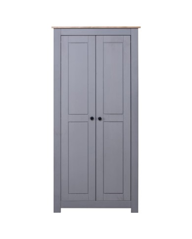 Garde-robe Gris 80x50x171,5 cm Pin massif Assortiment Panama