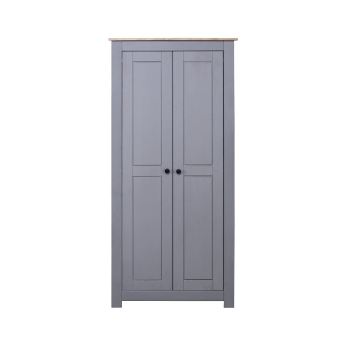 Garde-robe Gris 80x50x171,5 cm Pin massif Assortiment Panama