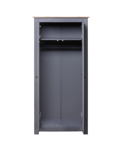 Garde-robe Gris 80x50x171,5 cm Pin massif Assortiment Panama