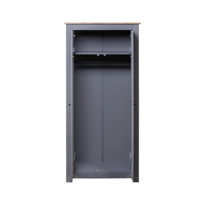 Garde-robe Gris 80x50x171,5 cm Pin massif Assortiment Panama