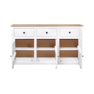 Buffet Blanc 135x40x80 cm Pin solide Gamme Panama