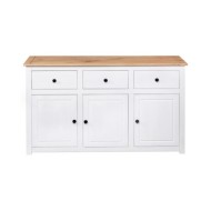 Buffet Blanc 135x40x80 cm Pin solide Gamme Panama