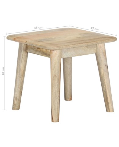 Table basse 45x45x40 cm Bois de manguier massif