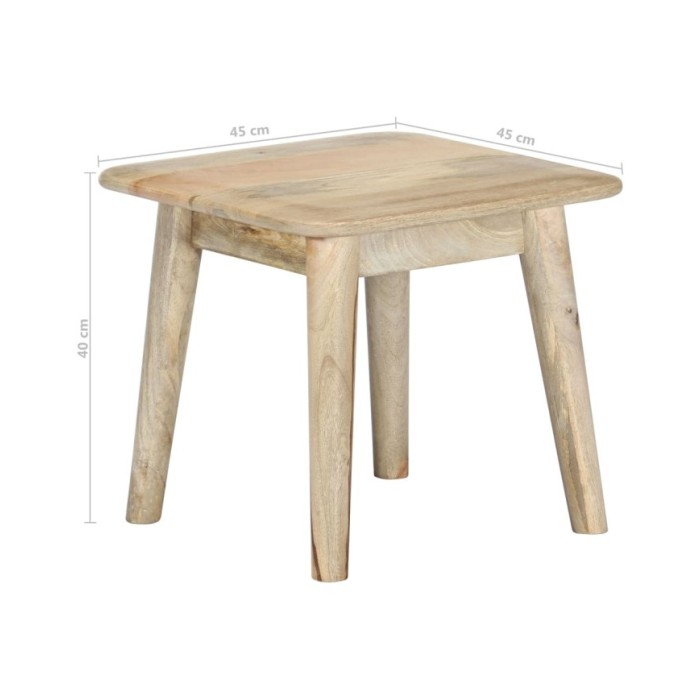 Table basse 45x45x40 cm Bois de manguier massif