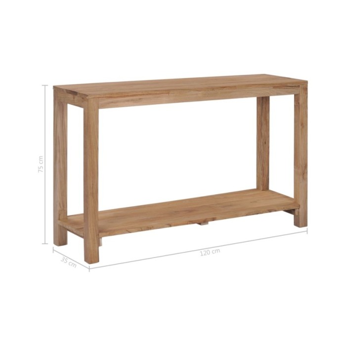 Table console 120 x 35 x 75 cm Bois de teck massif