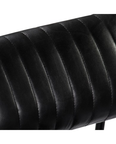 Chaise à bascule Noir Cuir véritable