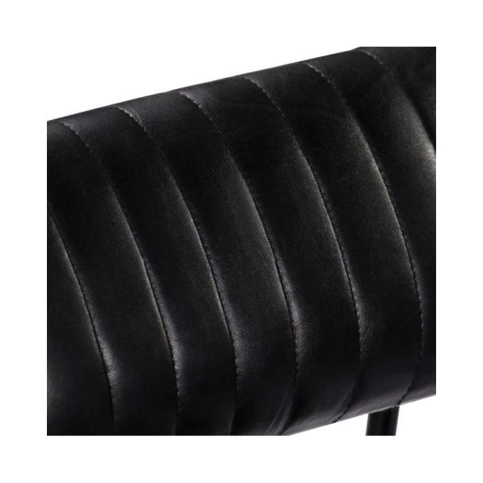 Chaise à bascule Noir Cuir véritable