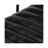 Chaise à bascule Noir Cuir véritable
