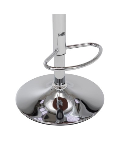 Tabourets de bar 2 pcs Gris Bois courbé et tissu