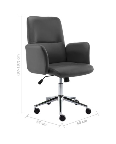 Chaise de bureau Gris Similicuir