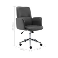 Chaise de bureau Gris Similicuir