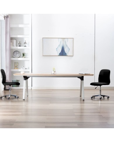 Chaises de salle à manger 2 pcs Noir Tissu
