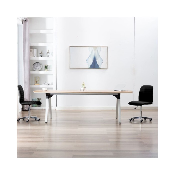 Chaises de salle à manger 2 pcs Noir Tissu