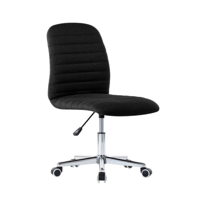 Chaises de salle à manger 2 pcs Noir Tissu