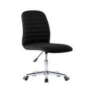 Chaises de salle à manger 2 pcs Noir Tissu